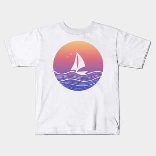 Sailboat During Sunset Kids T-Shirt